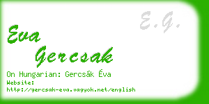 eva gercsak business card